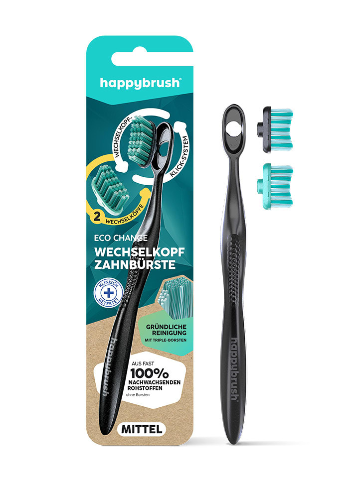 happybrush Szczoteczki (2 szt.) "EcoChange" w różnych kolorach do zębów rozmiar: onesize