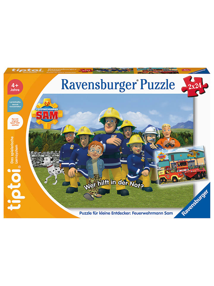 Ravensburger 24-częściowe puzzle (2 szt.) "Strażak Sam" - 4+ rozmiar: onesize