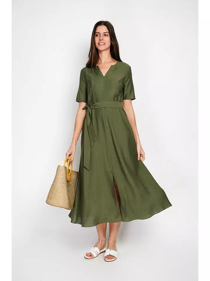 ASSUILI Sukienka w kolorze zielonym rozmiar: 40