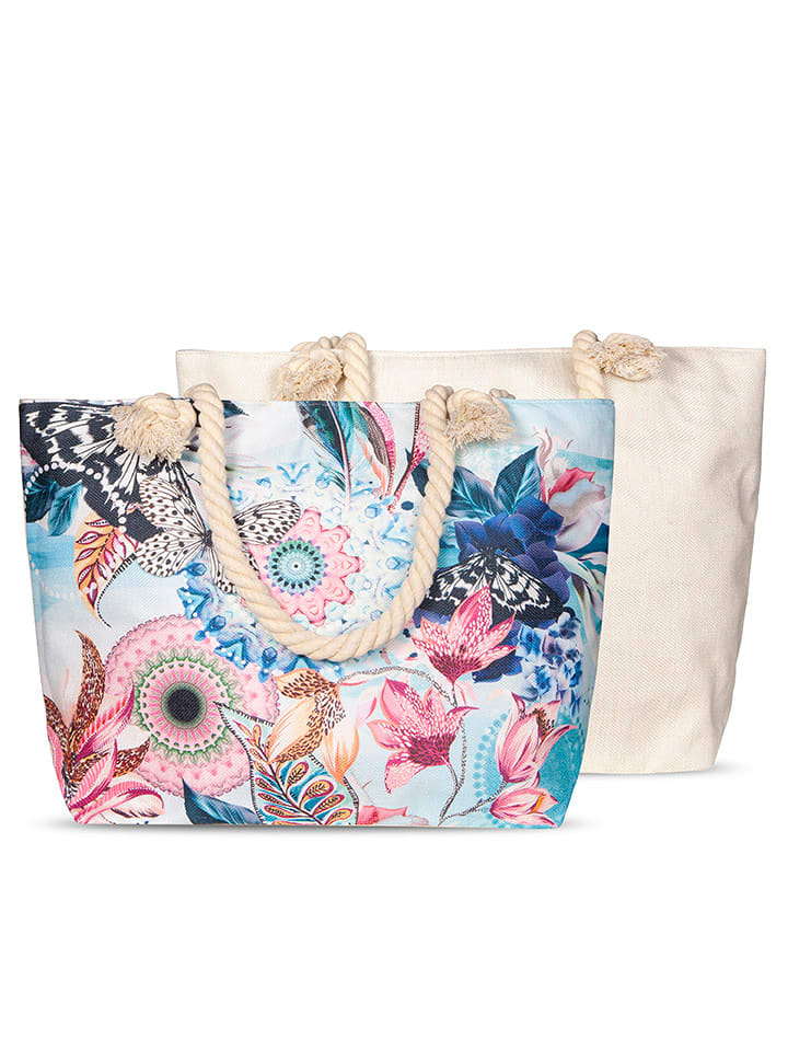 Hip Torba plażowa "Maximilian" w kolorze błękitno-jasnoróżowym - 60 x 43 cm rozmiar: 43x60 cm