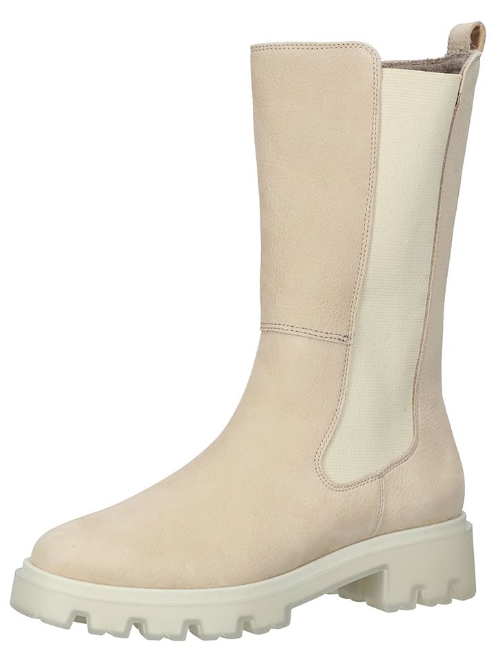 Paul Green Skórzane kozaki w kolorze beżowym rozmiar: 38,5