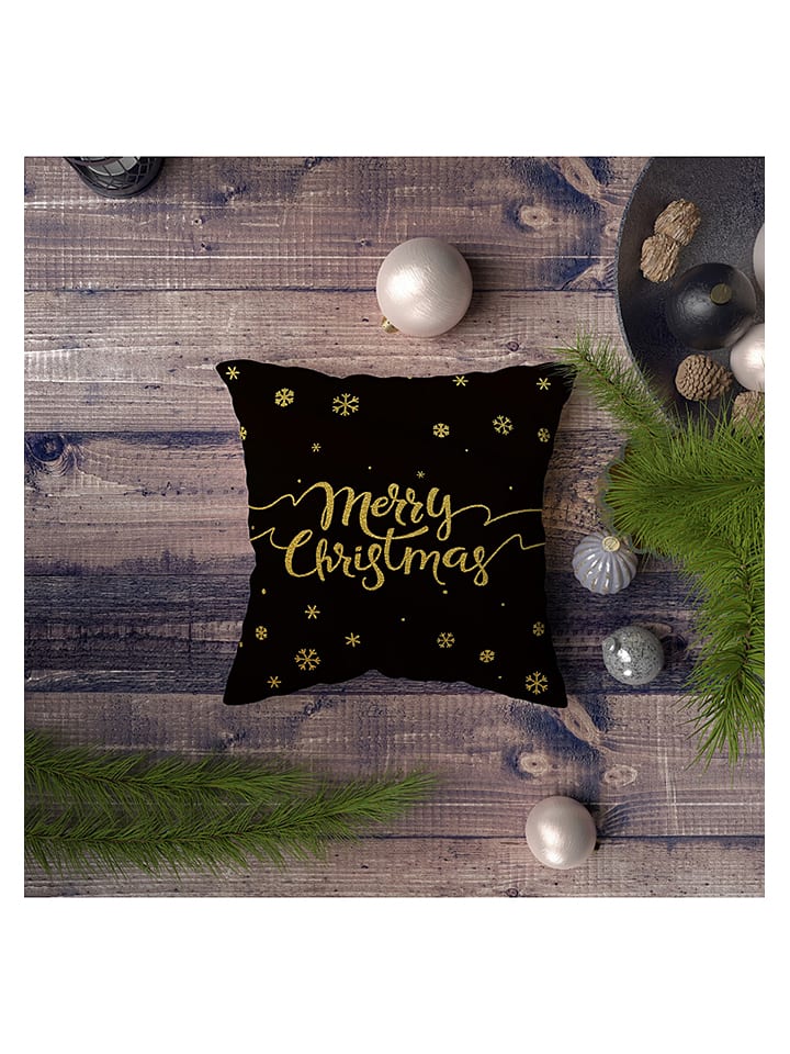 Colorful Cotton Poduszka w kolorze czarnym rozmiar: 43x43 cm