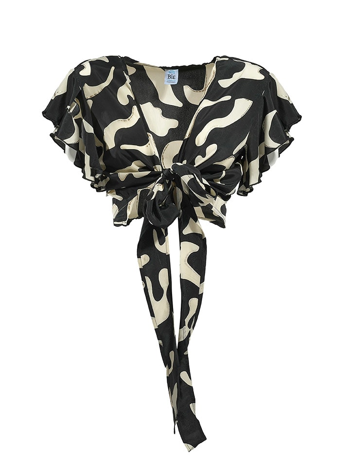 BLE Koszulka w kolorze czarno-kremowym rozmiar: onesize