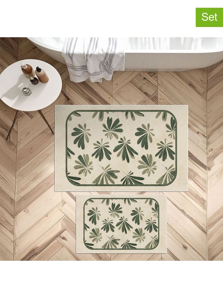 Mijolnir Dywaniki łazienkowe (2 szt.) w kolorze zielono-beżowym rozmiar: onesize