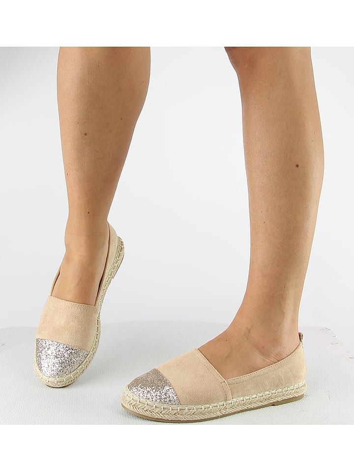 Foreverfolie Espadryle w kolorze khaki rozmiar: 40
