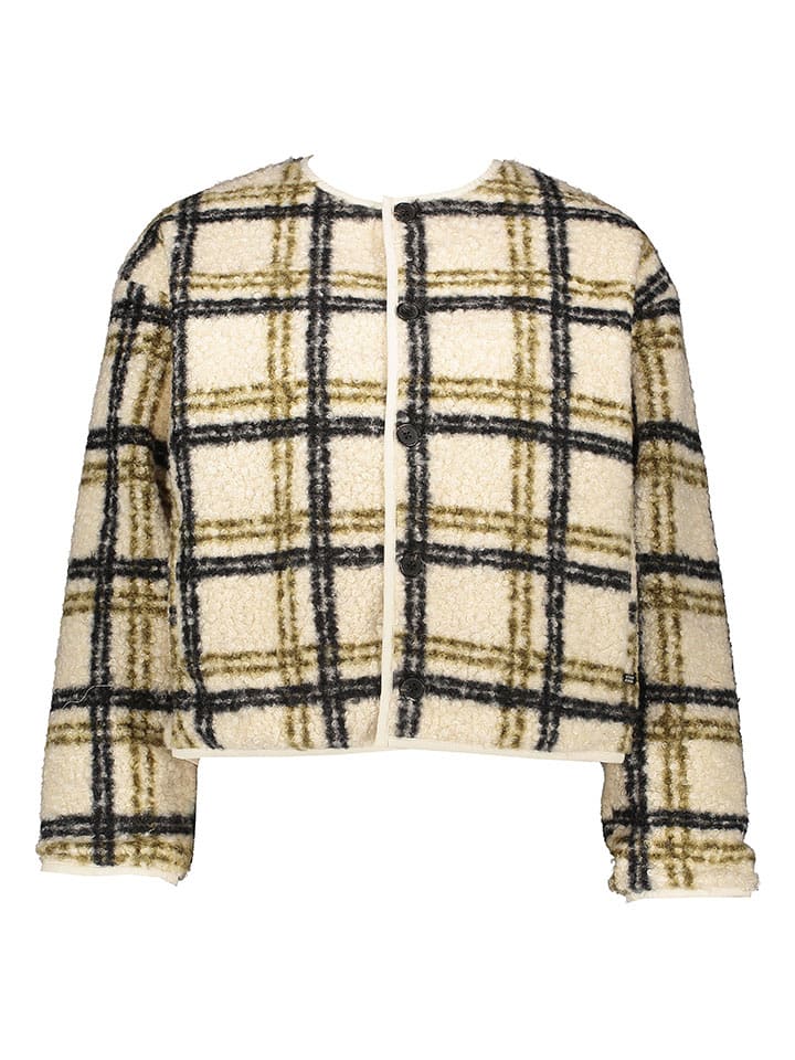 Scotch & Soda Dwustronna kurtka w kolorze zielono-czarno-kremowym rozmiar: XL