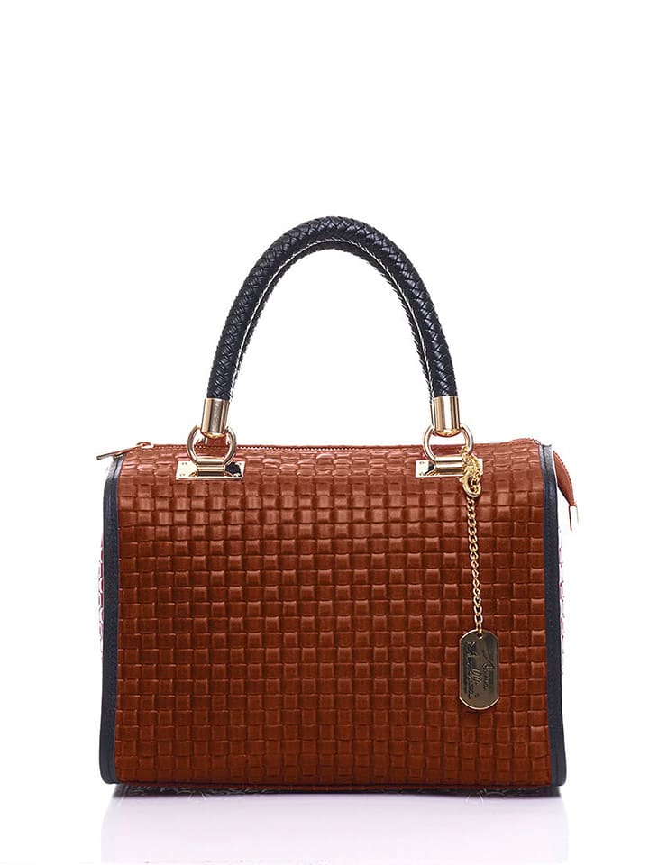 Anna Morellini Skórzana torebka "Viola" w kolorze jasnobrązowym - 30 x 26 x 17 cm rozmiar: onesize