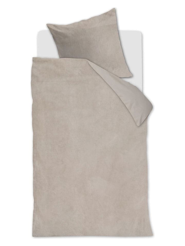 Rivièra Maison Komplet pościeli aksamitnej "Tendre" w kolorze beżowym rozmiar: 155x220 cm