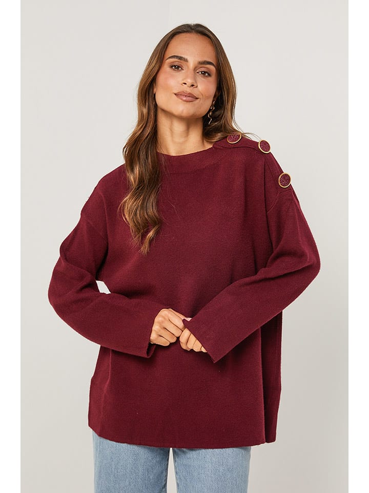 L'armoire de Suzette Sweter w kolorze bordowym rozmiar: 38/40