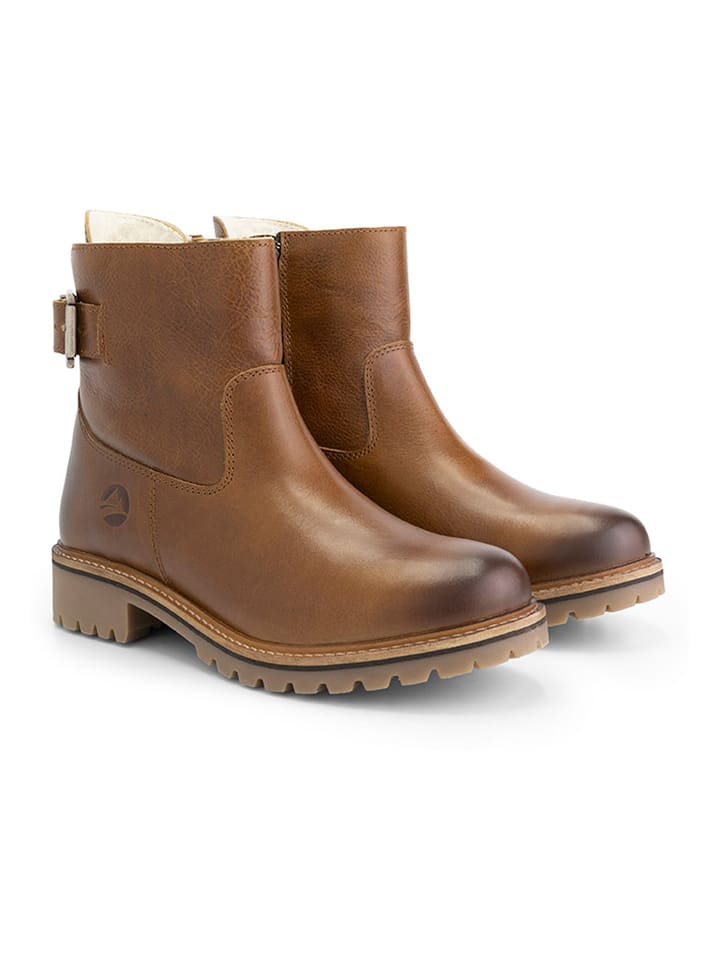 TRAVELIN' Skórzane botki "Kammerfoss" w kolorze jasnobrązowym rozmiar: 37