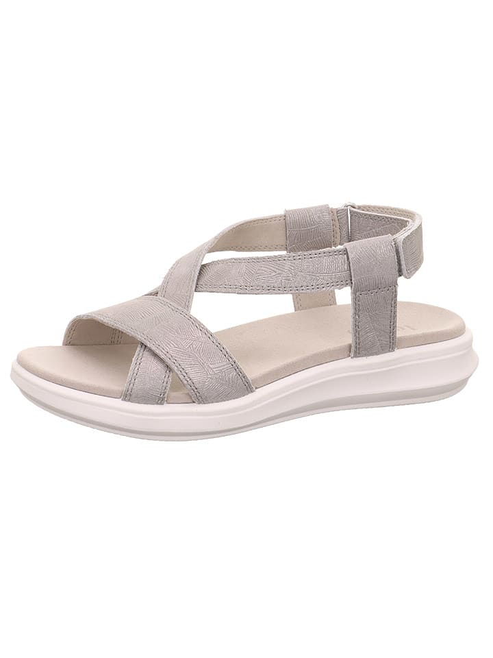 Legero Skórzane sandały "Ella" w kolorze szarym rozmiar: 42