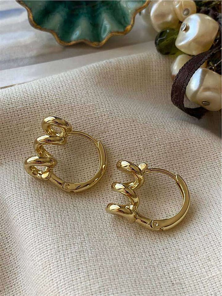 Luseera Pozłacane kolczyki-kreole rozmiar: onesize