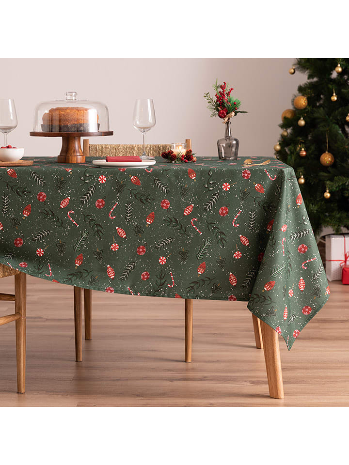 Mint Rugs Obrus "Christmas Maison" w kolorze zielonym rozmiar: 155x200 cm
