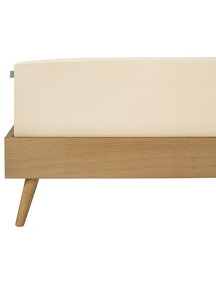 Schiesser Prześcieradło w kolorze kremowym na gumce z mako-dżerseju rozmiar: 100x200 cm