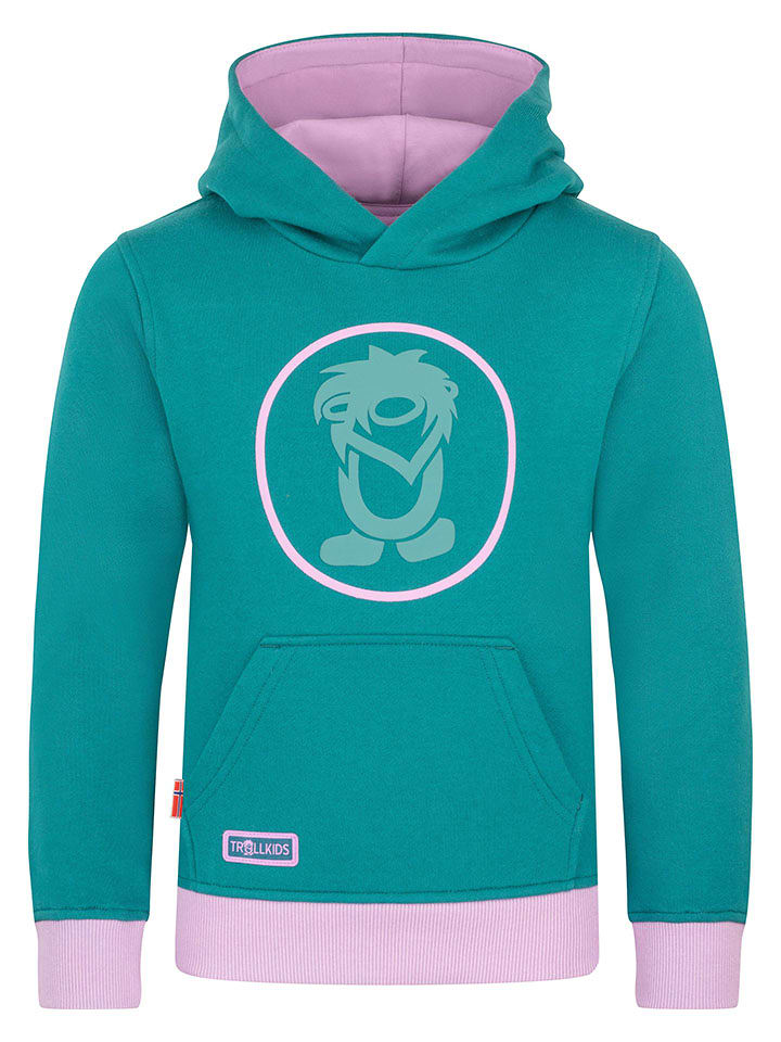 Trollkids Bluza "Troll" w kolorze turkusowym rozmiar: 110