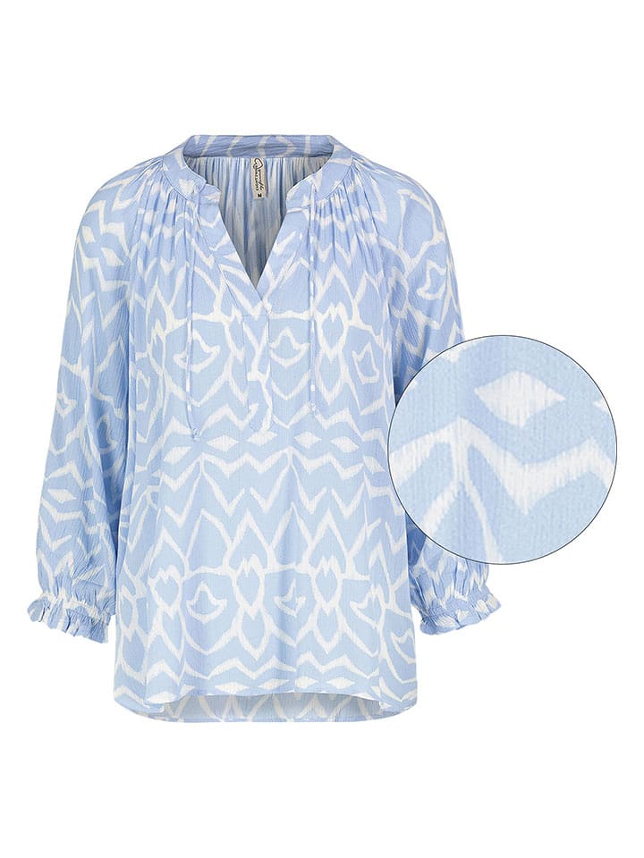 Eight2Nine Bluzka w kolorze biało-błękitnym rozmiar: L