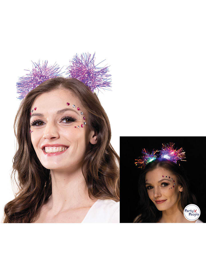 Party x People Opaska LED w kolorze fioletowym rozmiar: onesize