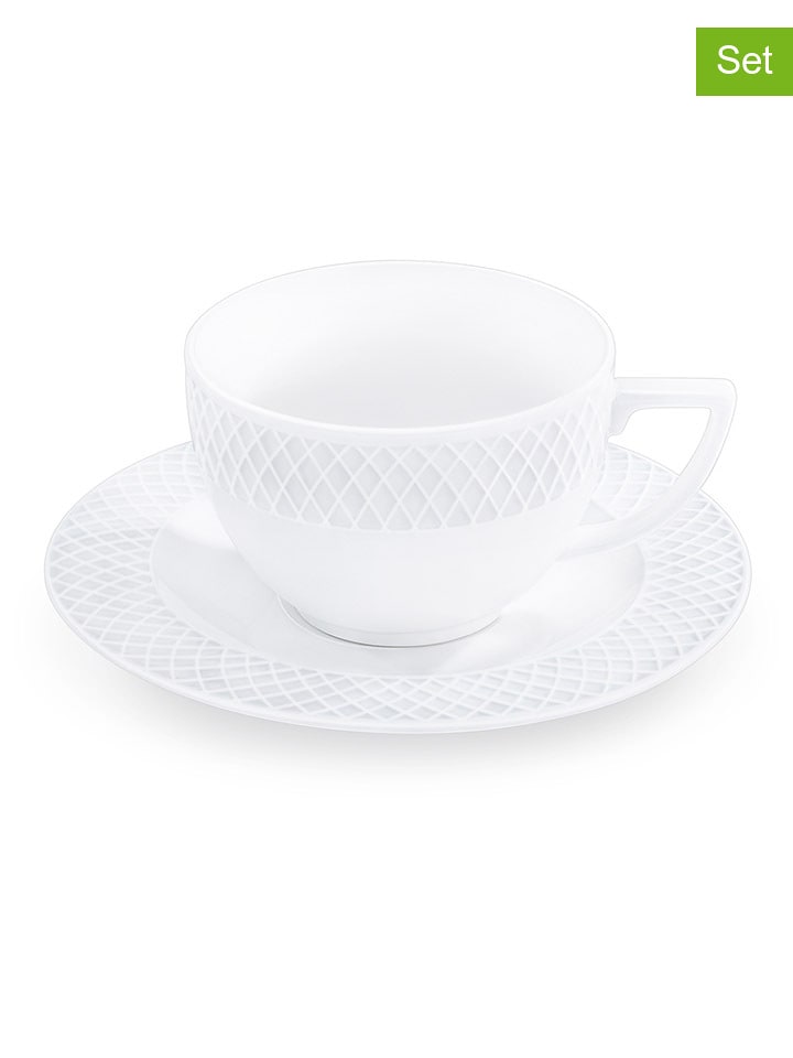 Wilmax Filiżanki (6 szt.) w kolorze białym - 240 ml rozmiar: onesize