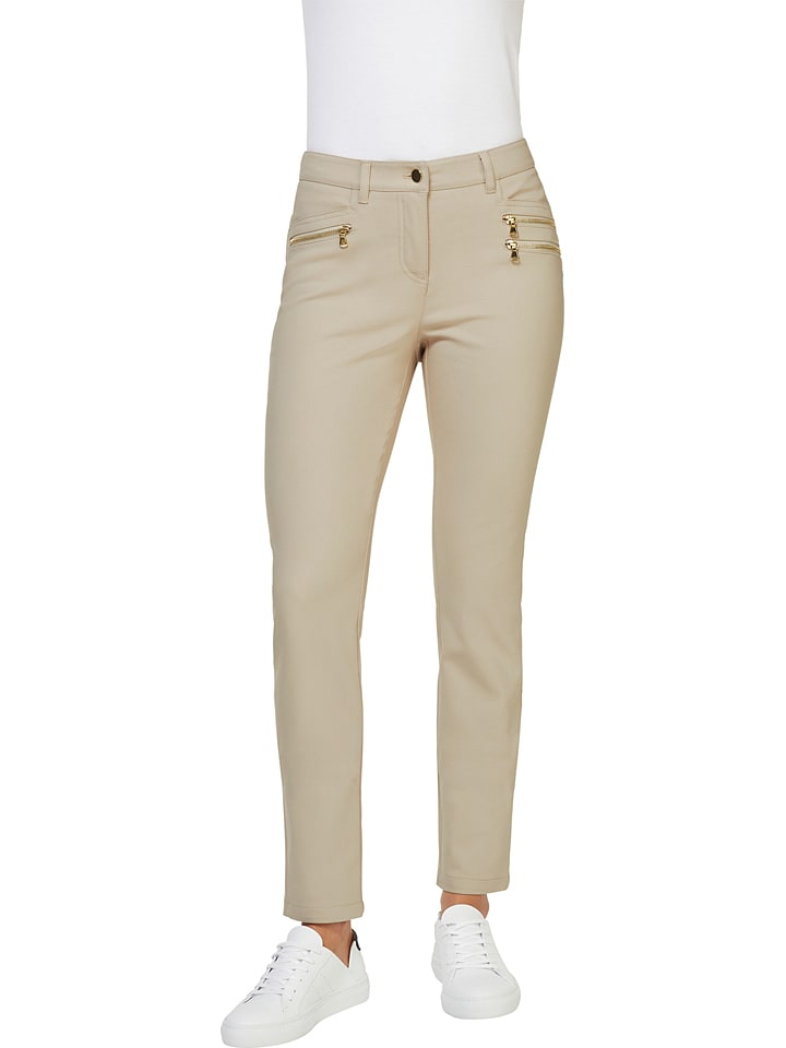 Heine Spodnie w kolorze beżowym rozmiar: 50