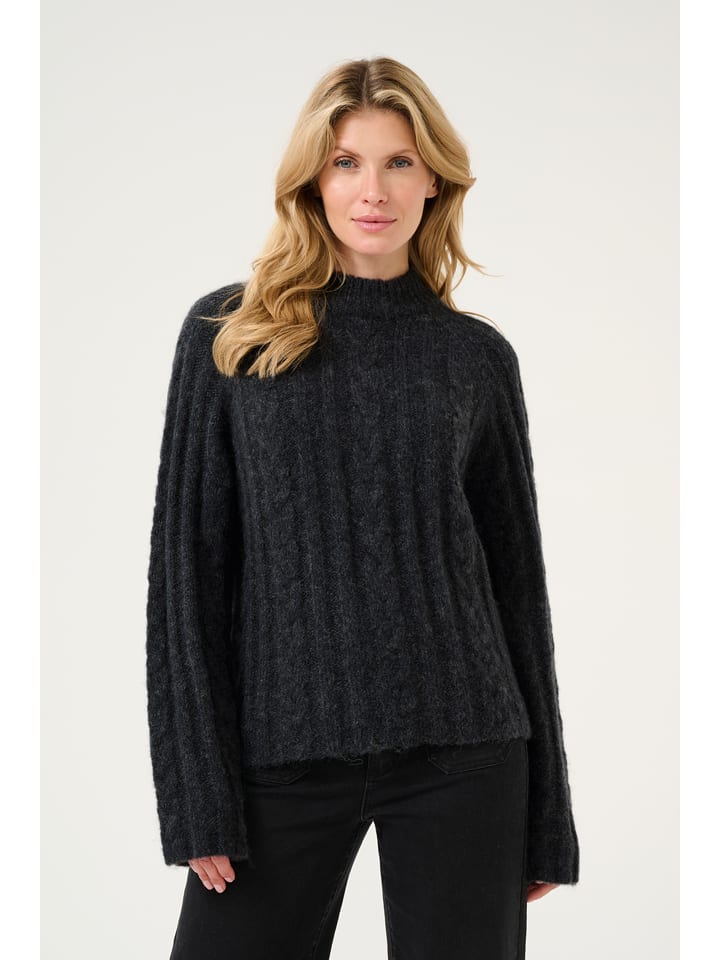 Kaffe Wełniany sweter "Naja" w kolorze czarnym rozmiar: S