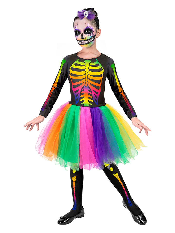 Carnival Party 2-częściowy kostium "Skeleton" w kolorze czarnym ze wzorem rozmiar: 116