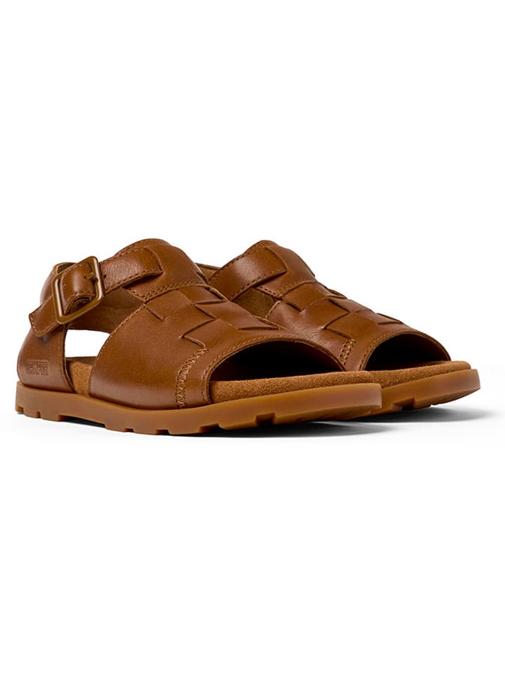 Camper Skórzane sandały w kolorze jasnobrązowym rozmiar: 29