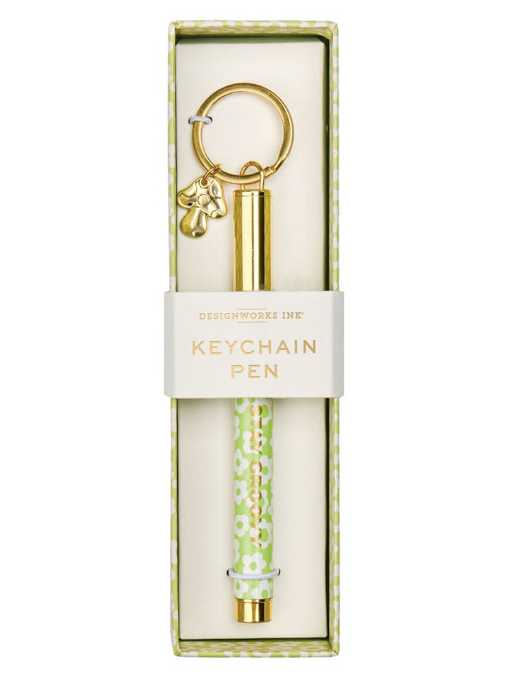 DESIGNWORKS INK ® Długopis "Stay Groovy" w kolorze złoto-zielonym - dł. 13,5 cm rozmiar: onesize
