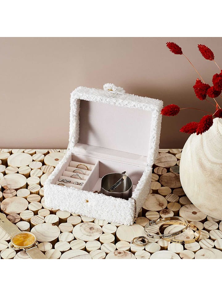 The Home Deco Kids Szkatułka w kolorze białym na biżuterię - 11 x 8 x 15 cm rozmiar: onesize