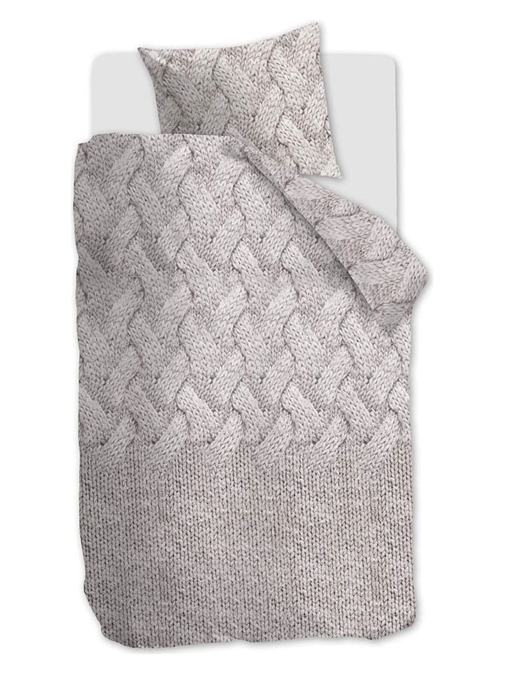 ariadne Komplet pościeli renforcé "Wool" w kolorze beżowym rozmiar: 155x220 cm