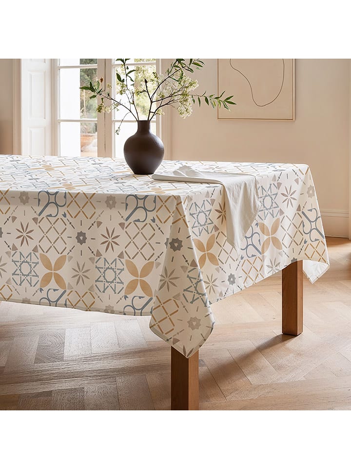 Mint Rugs Obrus "Nordic Tile" w kolorze kremowo-musztardowym rozmiar: 155x300 cm