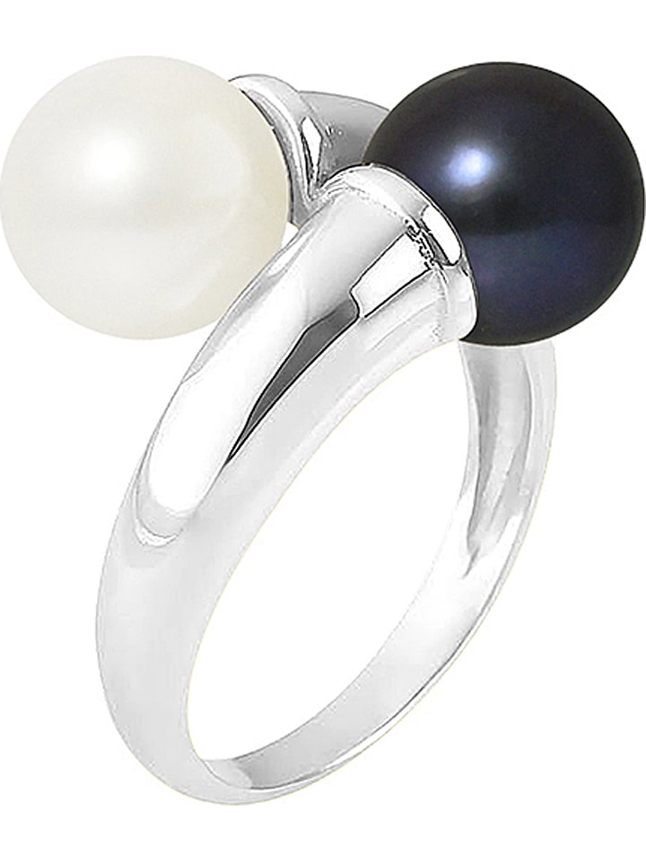 Mitzuko Srebrny pierścionek z perłami rozmiar: 54