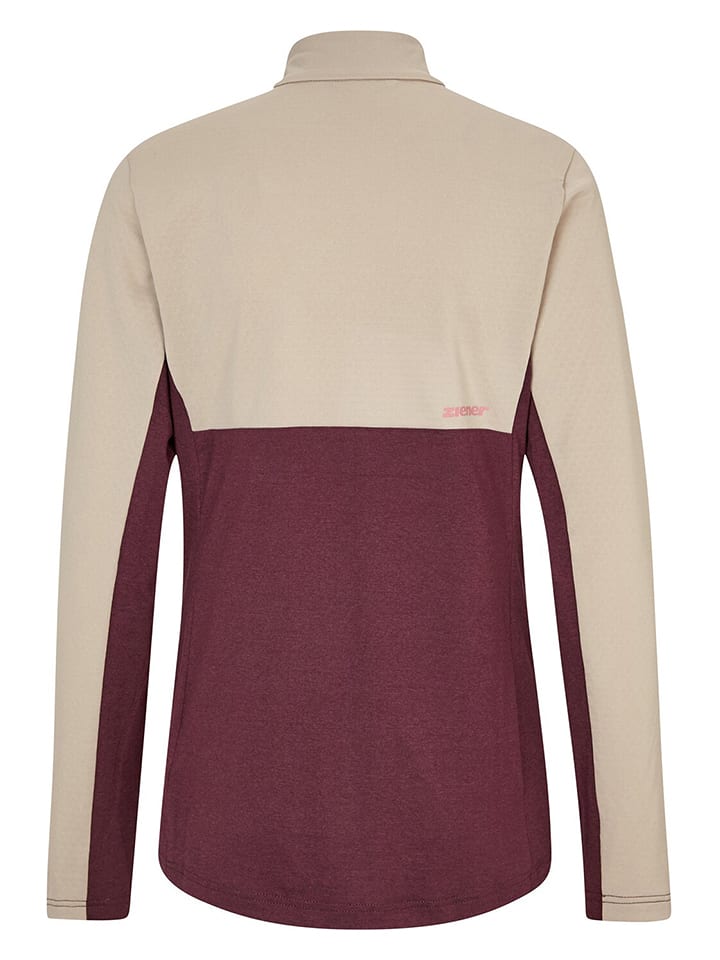 Ziener Bluza polarowa "Japra" w kolorze beżowo-czerwonym rozmiar: 42