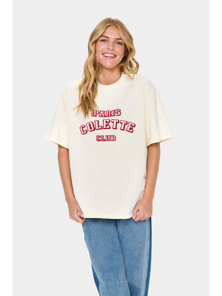 SAINT TROPEZ Koszulka w kolorze kremowym rozmiar: S