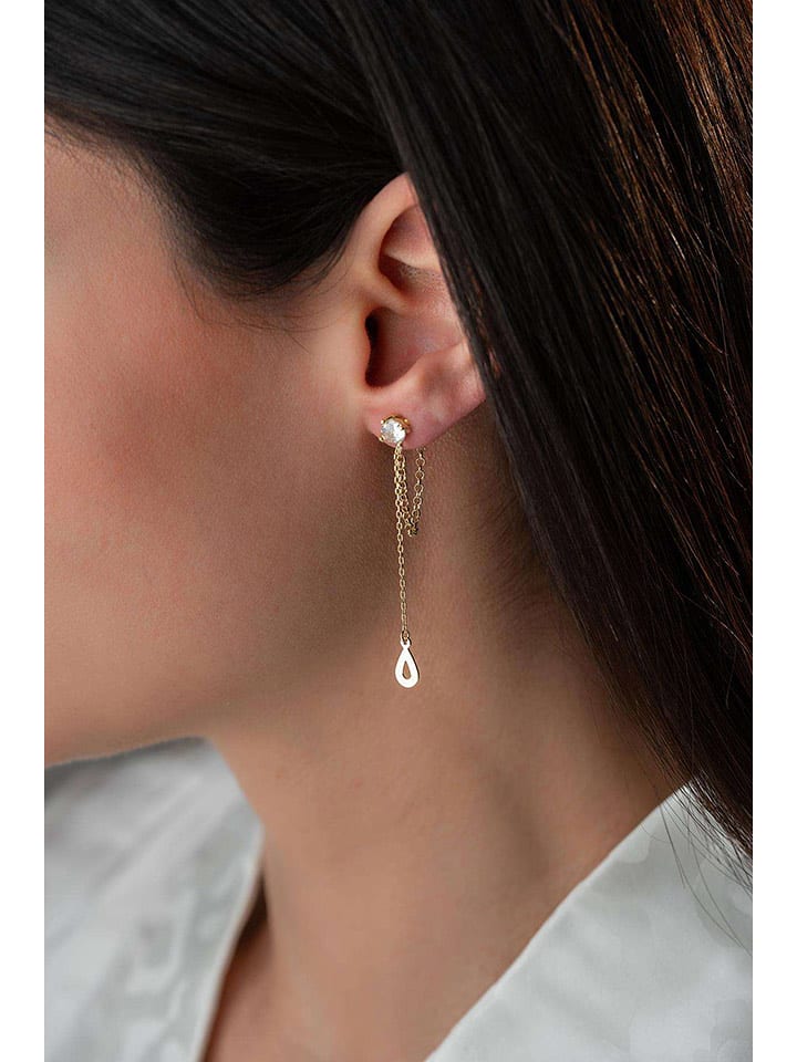 Heliophilia Pozłacane kolczyki-wkrętki z cyrkoniami rozmiar: onesize