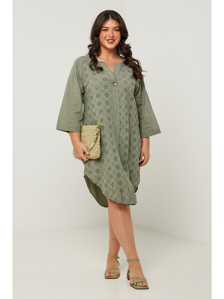 Curvy Lady Sukienka w kolorze khaki rozmiar: 44/46