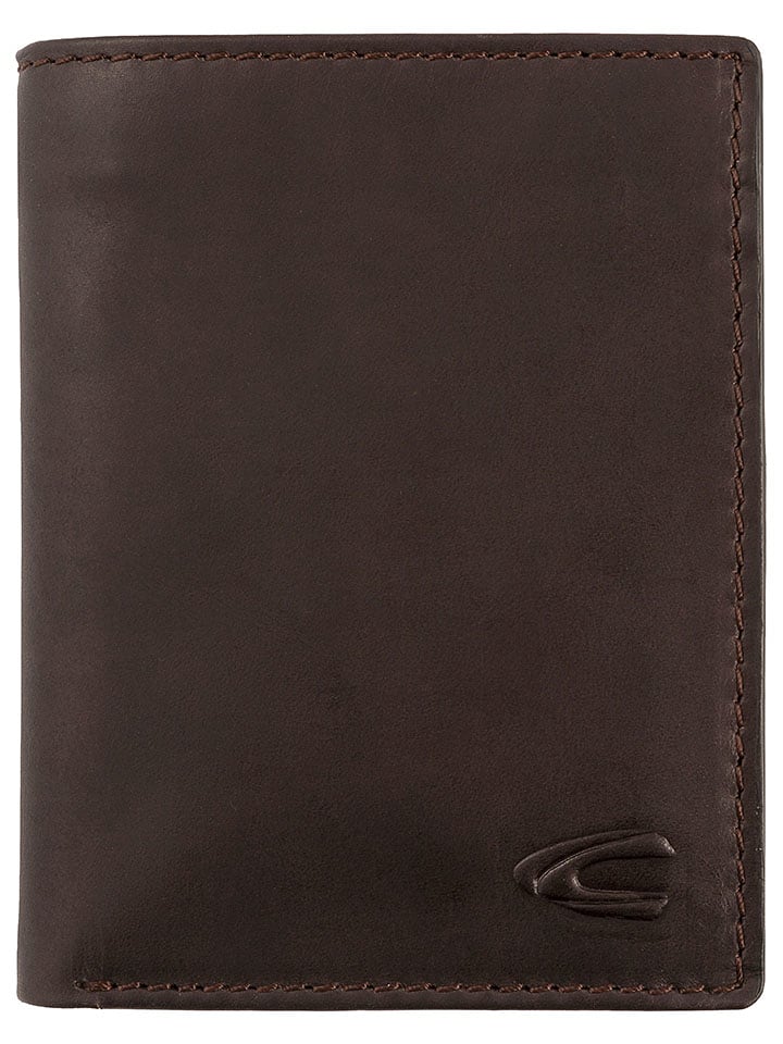 Camel Active Skórzany portfel "Thai" w kolorze ciemnobrązowym -9,5 x 12,5 x 2 cm rozmiar: onesize