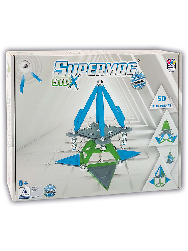 SUPERMAG 50-częściowy zestaw magnetyczny "Supermag Stix" - 5+ rozmiar: onesize
