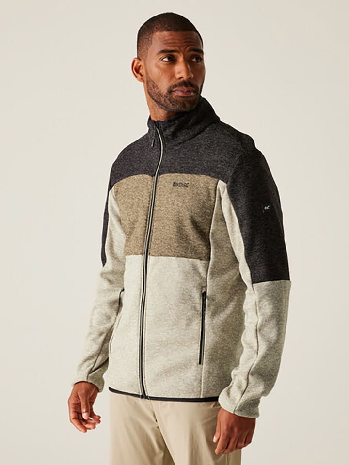 Regatta Kurtka polarowa "Elram" w kolorze beżowo-jasnobrązowo-czarnym rozmiar: M