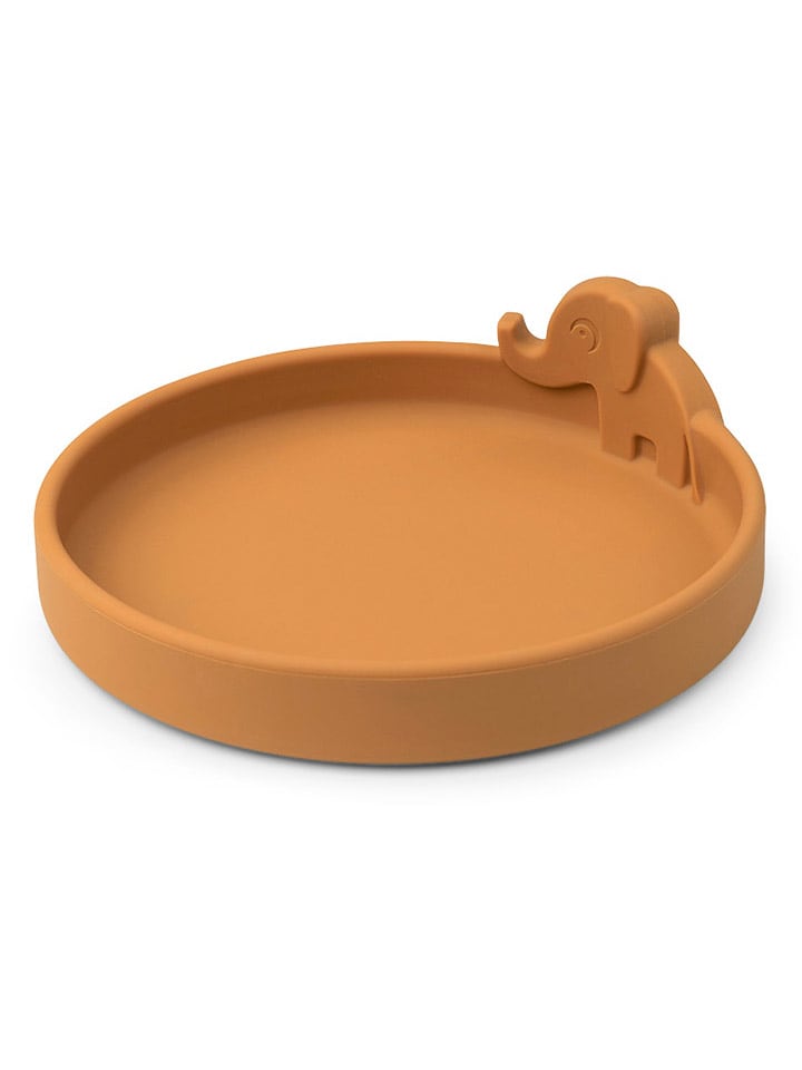 done by deer Talerz "Elphee" w kolorze musztardowym do nauki jedzenia - Ø 16 cm rozmiar: onesize