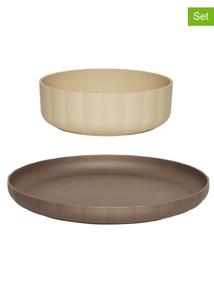 OYOY mini 2-częściowy zestaw "Pullo" w kolorze jasnobrązowo-beżowym - 12 m+ rozmiar: onesize