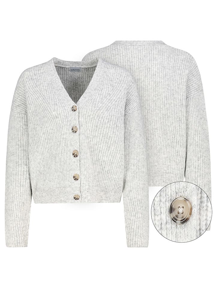 Sublevel Kardigan w kolorze jasnoszarym rozmiar: M