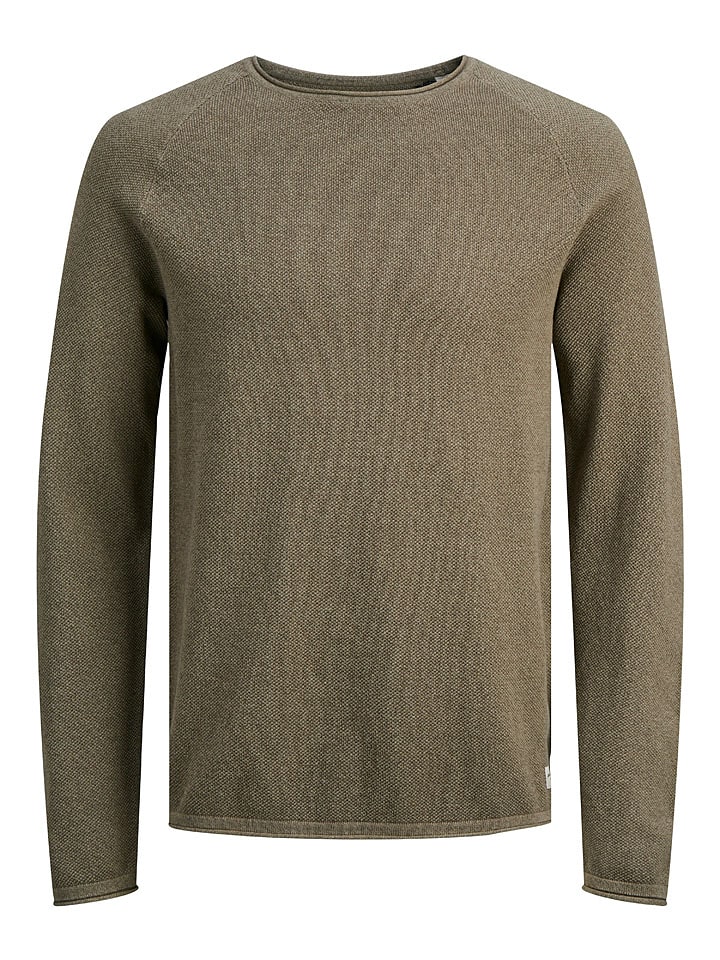 Jack & Jones Sweter w kolorze szarobrązowym rozmiar: M