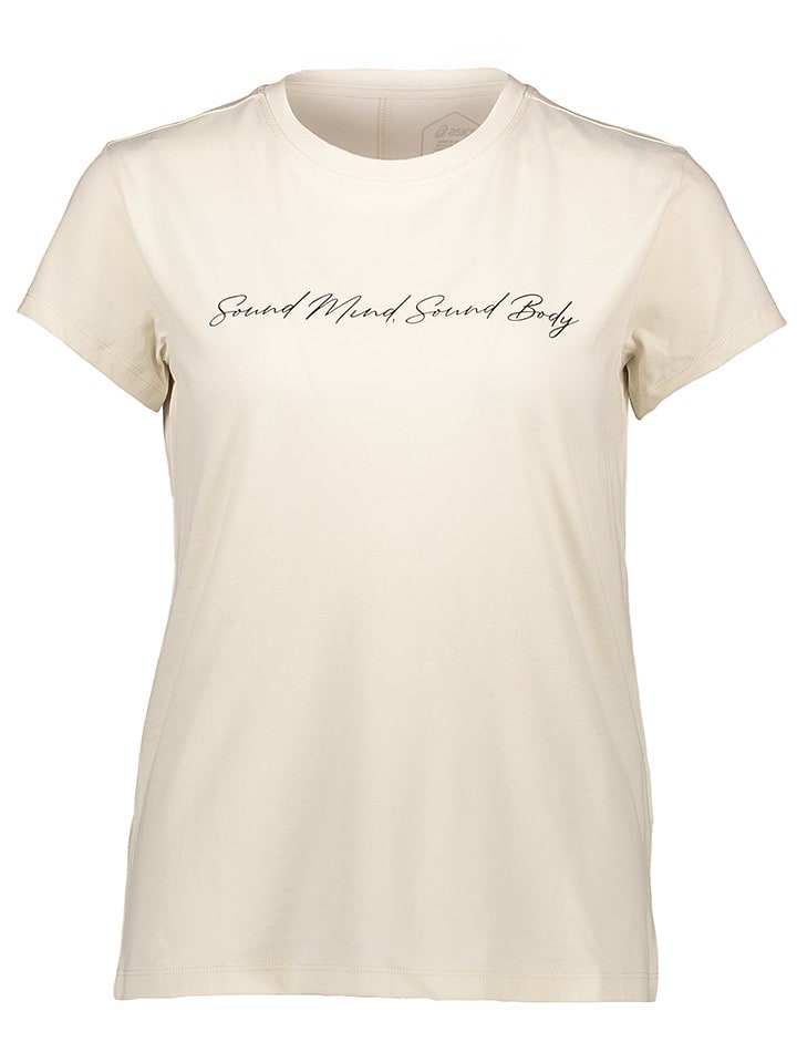 asics Koszulka "Smsb" w kolorze kremowym rozmiar: M