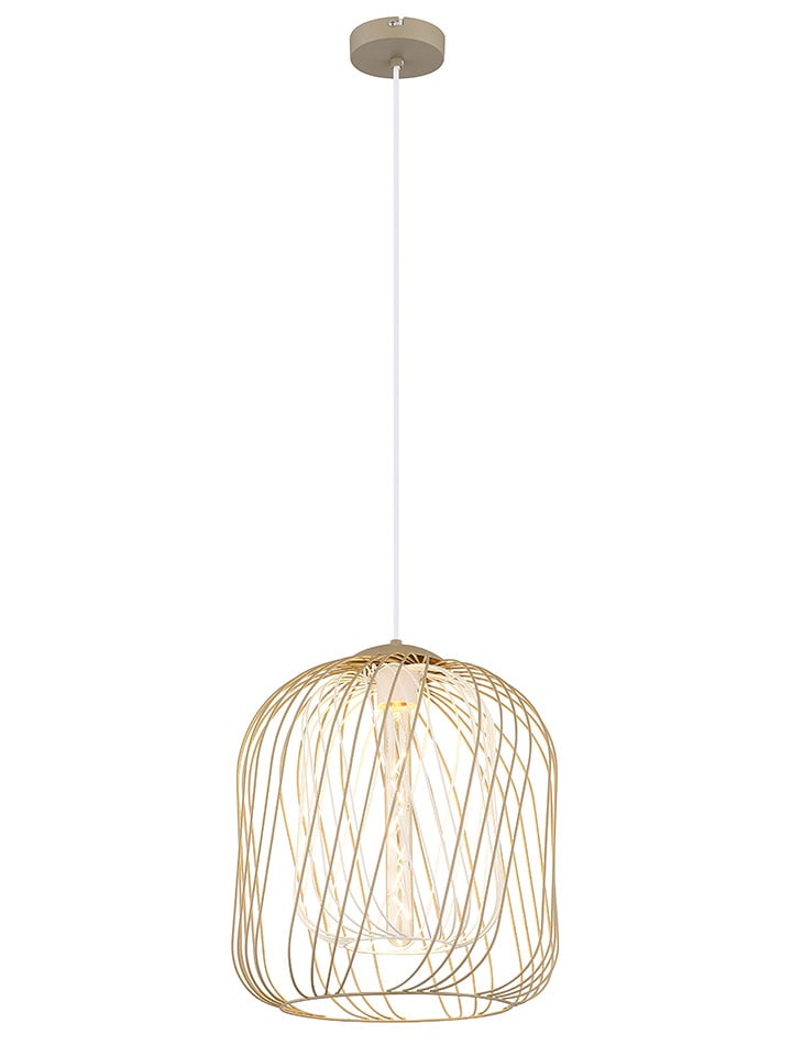 Globo lighting Lampa wisząca "Dichti" w kolorze biało-beżowym - wys. 150 x Ø 35 cm rozmiar: onesize