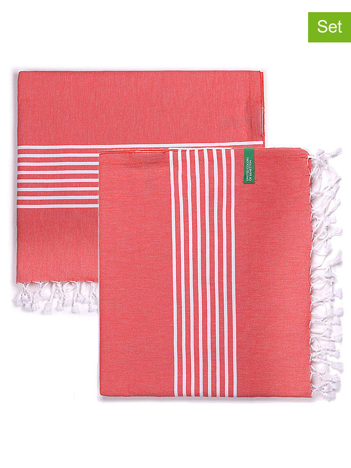 Benetton Chusty hammam (2 szt.) w kolorze pomarańczowym rozmiar: onesize