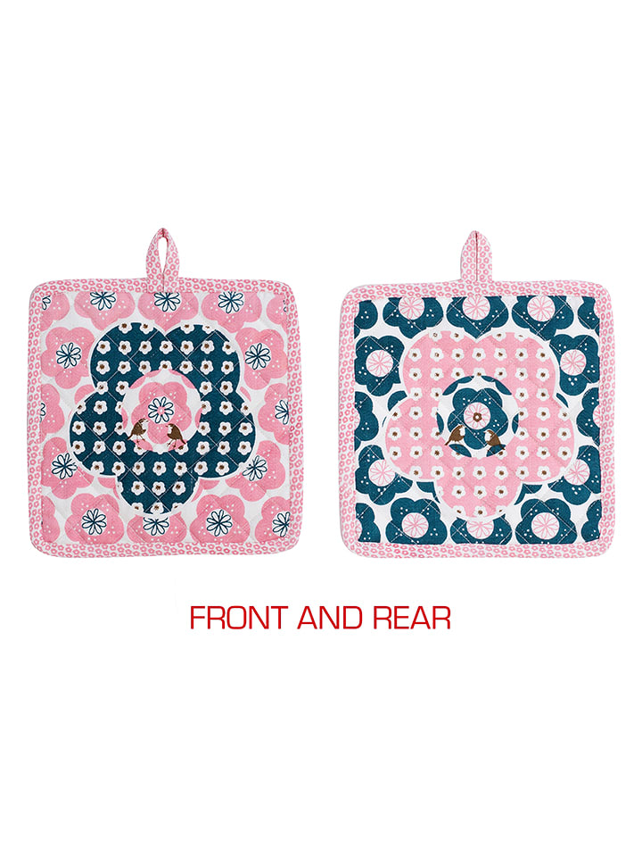 Overbeck and Friends Łapka w kolorze niiebiesko-jasnoróżowym do garnków - 20 x 20 cm rozmiar: onesize