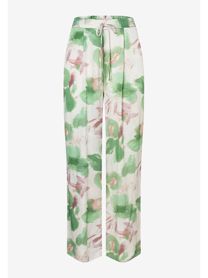 More & More Spodnie w kolorze biało-zielonym rozmiar: 38