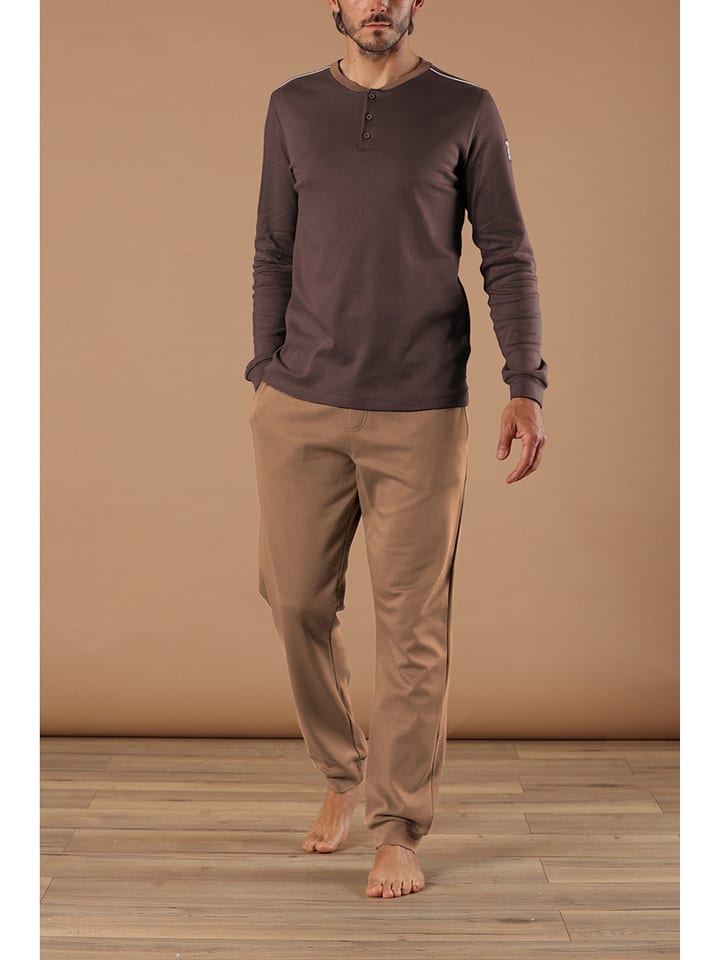 maryplaid Piżama w kolorze brązowym rozmiar: L