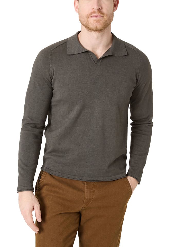 Timezone Koszulka polo w kolorze brązowym rozmiar: L