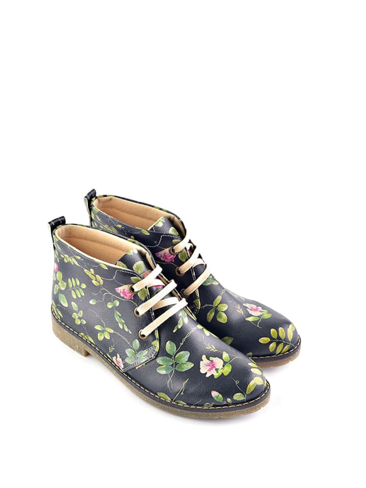 Goby Trzewiki w kolorze czarnym ze wzorem rozmiar: 41